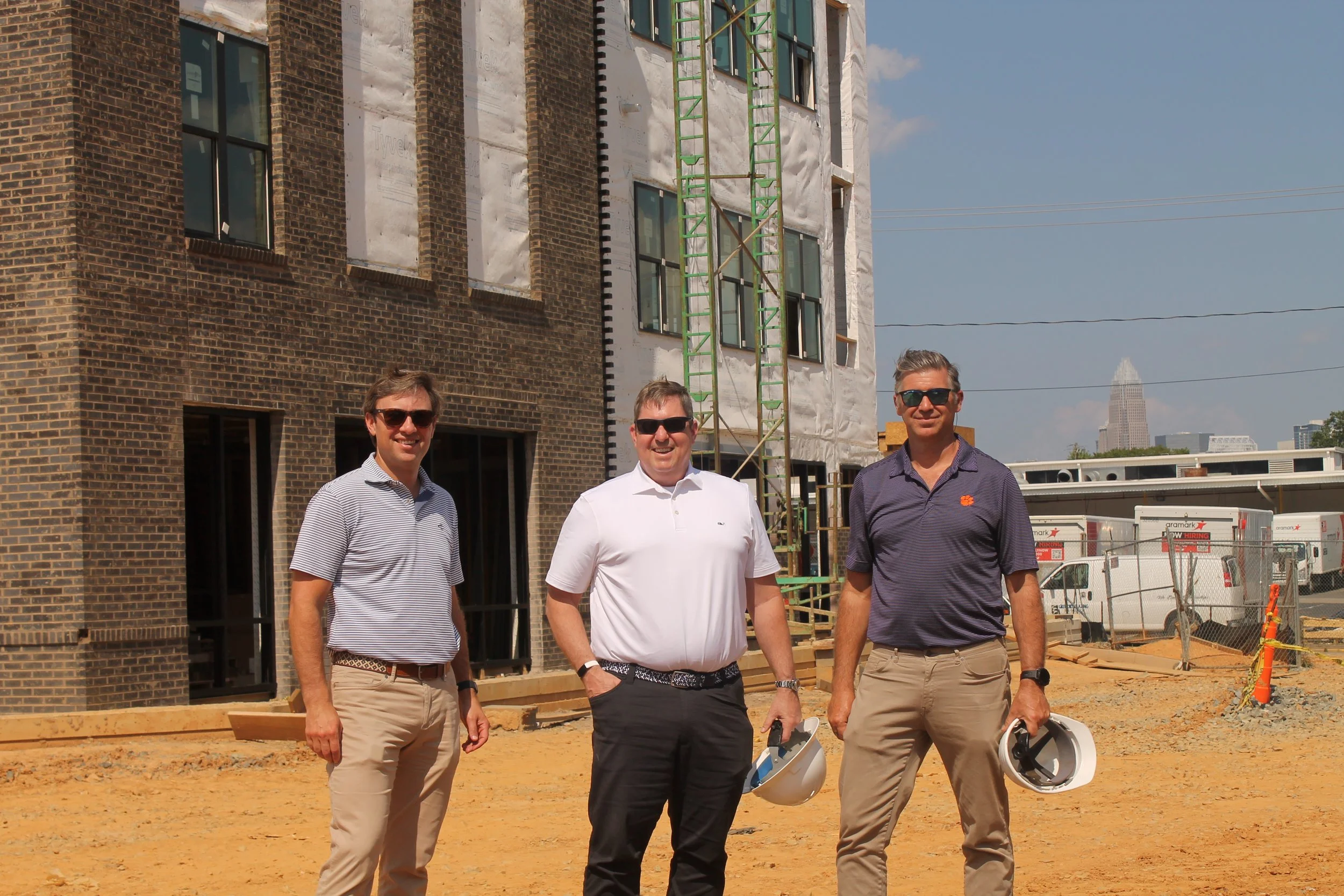 Mission Properties leadership on-site at a Charlotte development